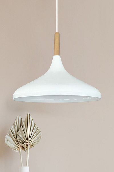 Bamyum Champion 35 cm Hängelampe Metall E27 Weiß