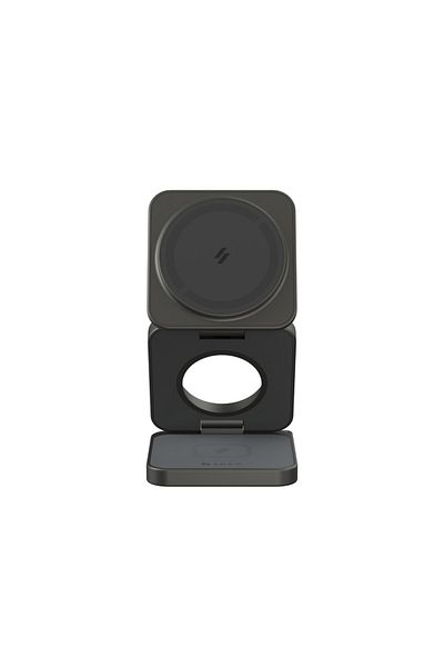 Adam Elements Mag 3 Pro Qi2 3-in-1 Foldable Travel Charging Station Grey