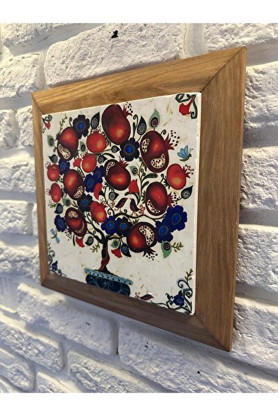 woodhomeworks Solid Framed Natural Stone Marble Table Board 26X26 cm