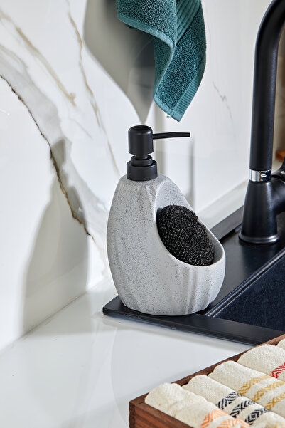 Cooker Seramik Süngerlikli Sıvı Sabunluk – 180 ml | Şık, Pratik ve Hijyenik Ç...