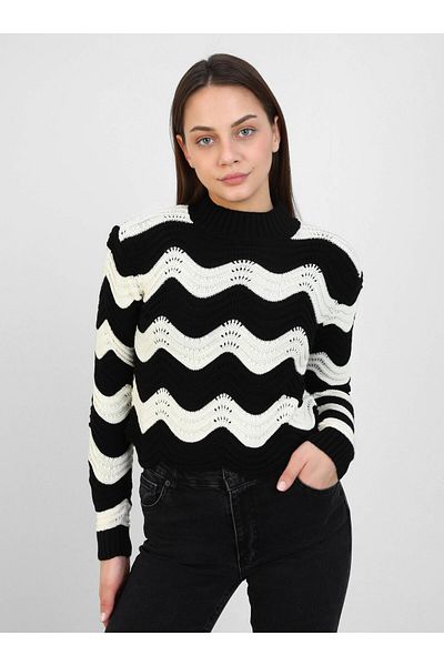 Por La Cara Black Knitwear Tunic - Por La Cara Design