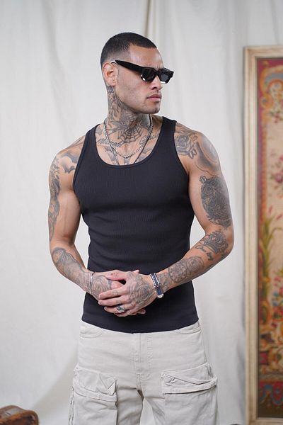 king brich Slim Fit Camisole Flexible Plain Men's Sports Athlete