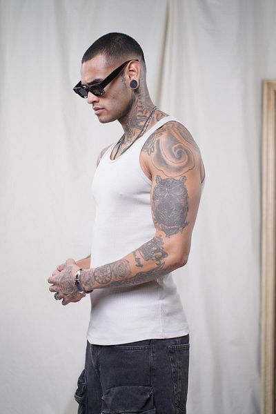 king brich Slim Fit Camisole Flexible Plain Men's Sports Athlete