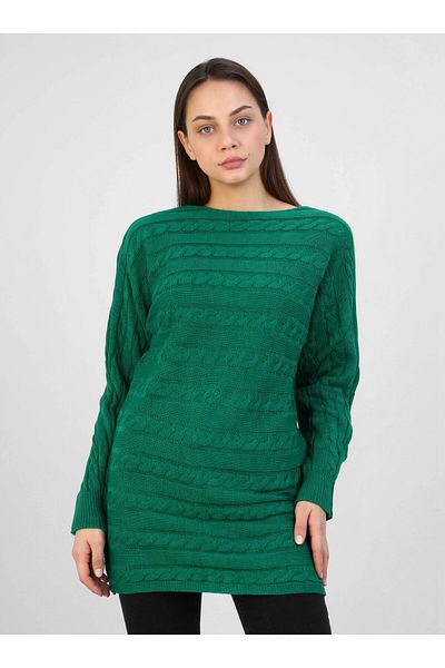 Por La Cara Green Knitwear Tunic - Por La Cara