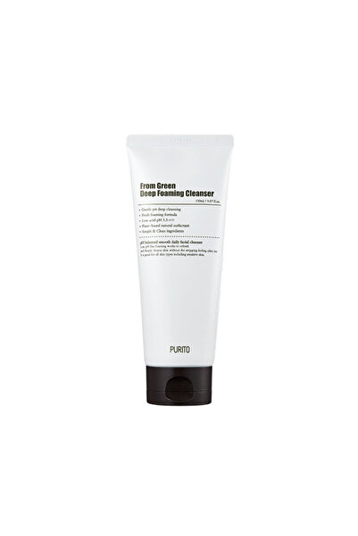 Purito От Green Deep Foaming Cleanser 150 мл - Успокояваща почистваща гел-пян...