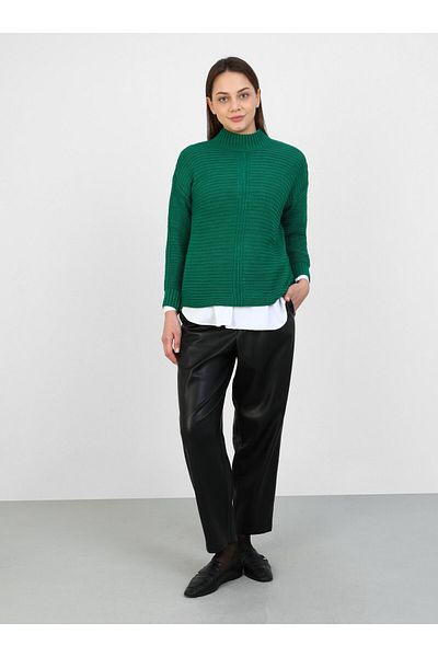Por La Cara Green Knitwear Tunic - Por La Cara