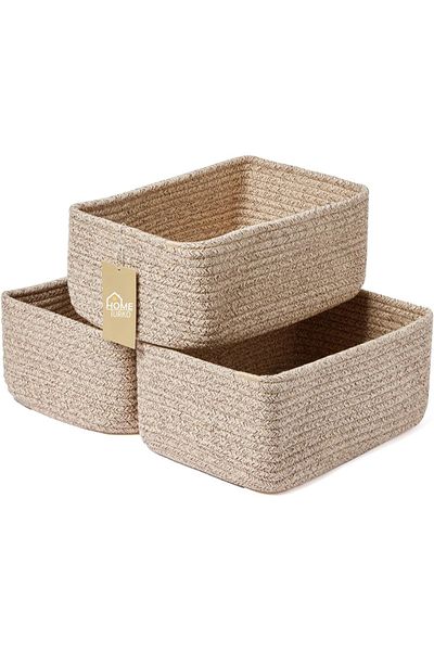 HomeTurko 3-Piece Basket Set, Organizer Basket Set, Organizer, Bohemian Basket Set, Gift Household Item,