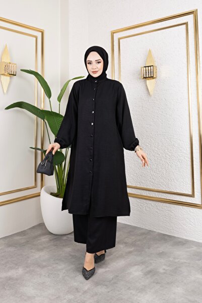 Sfg Life Moda Women's Hijab Clothing Prevailing Collar and Buttoned Front Pan...
