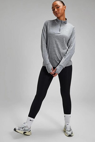 Nike Gray Quarter Zip Dri-Fit Half Zip Women's Training Top