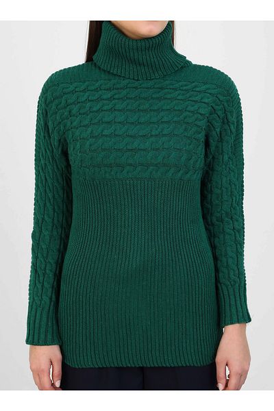 Por La Cara Zumrut Green Knitwear Tunic - Por La Cara Model