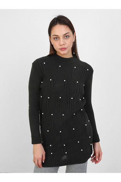 Por La Cara Black Knitwear Tunic - Por La Cara Design