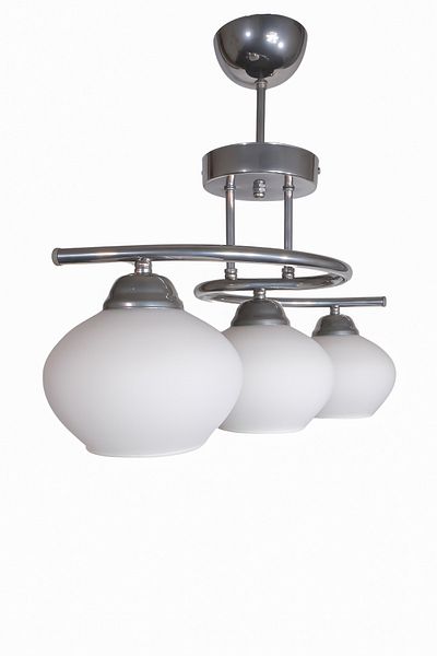 Fer Avize Fuji Modern Decorative Chrome Color 3-Piece Chandelier Living Room - Kitchen - Bedroom