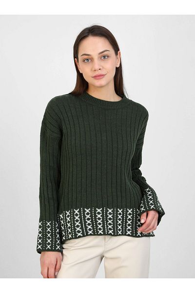 Por La Cara Khaki Knitwear Tunic - Por La Cara