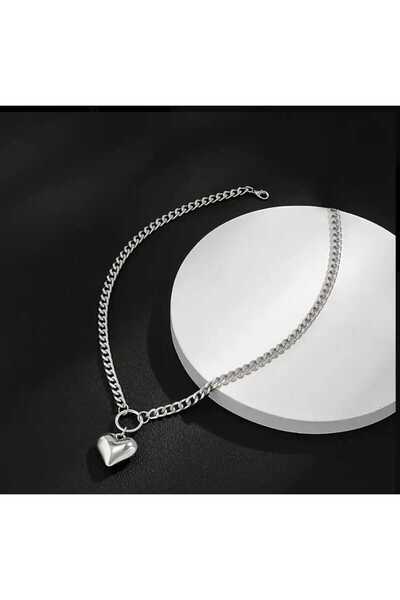 ORGANICYOU Elegant Stainless Steel Heart Necklace for Women, Non-Fading Fashi...