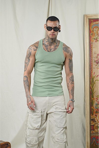 king brich Slim Fit Camisole Flexible Plain Men's Sports Athlete