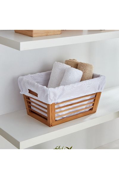 Home Box Natura Bamboo Basket - 34x24x19 cm