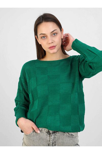 Por La Cara Green Knitwear Tunic - Por La Cara