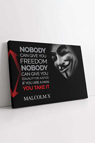 KOSS Dijital Citate motivaționale de Malcolm X, pictură decorativă pe pânză cu mască de vendetta, decor motivațional pentru birou