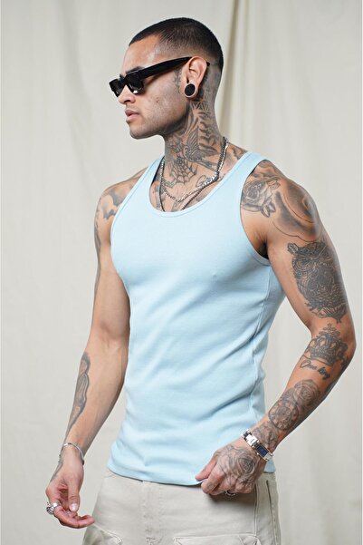 king brich Slim Fit Camisole Flexible Plain Men's Sports Athlete