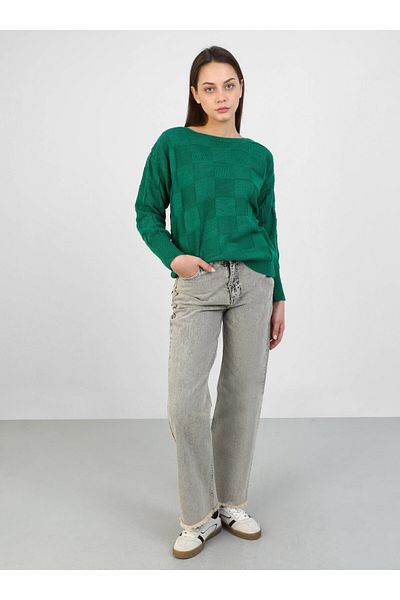 Por La Cara Green Knitwear Tunic - Por La Cara