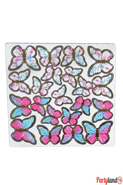 PartylandTR Kelebek Buket Pasta Cupcake Dekor Süs Butterfly