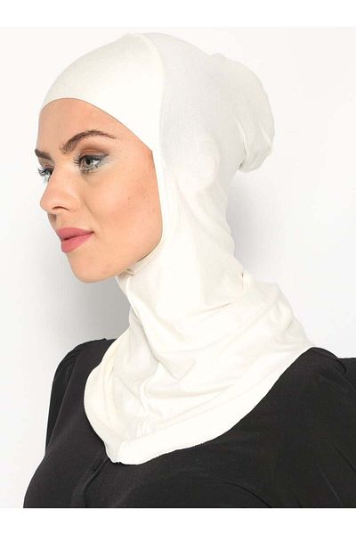 MODA SCARF Hijab Bonnet with Ecru Ecardin Neck Collar