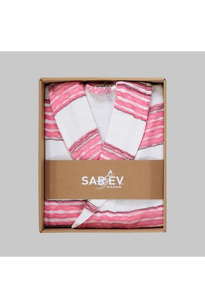 Sarev Μπουρνούζι Raido Pink Cotton μεσαίου μεγέθους