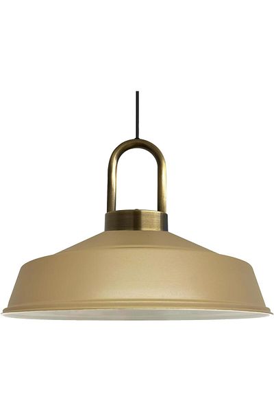 Bamyum Asletl-Lock Industrial Vintage Hängelampe  40 cm, Beige Metall Pendelleuchte