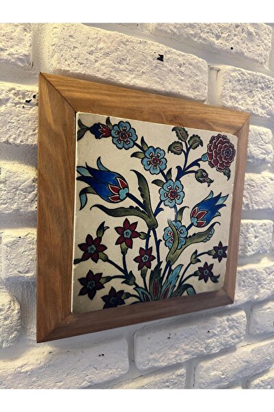 woodhomeworks Solid Framed Natural Stone Marble Table Board 26X26 cm