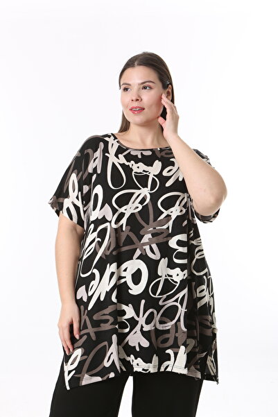 XL Modam تونك نسائي ذو مظهر رقمي كبير الحجم