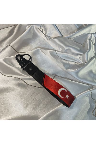 CEBECİOTO Moon Star Flag Engine Cloth Keychain Quality Auto - Moto Accessory 19 cm