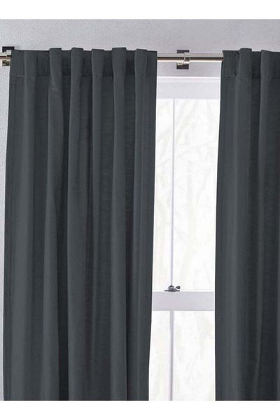 soufa dibaj Linen Curtain for Bedroom Dining Studio Office - Light Grey - 200×140 cm