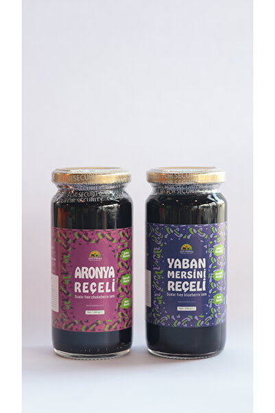 Taze Dükkan Mor Meyveler Reçel Seti Aronya Reçeli Yaban Mersini Reçeli Avantajlı Ikili 290gr