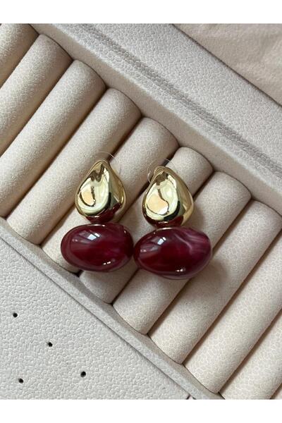 Bordo mantar küpe