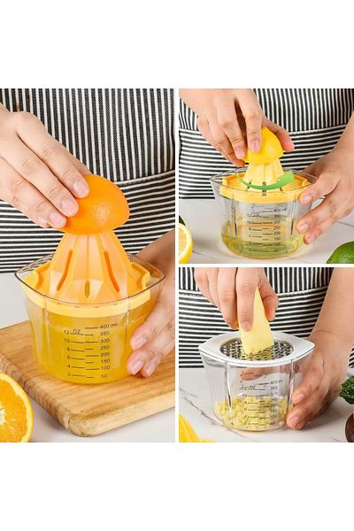 BARENDA 4 in 1 Grater Measured Lemon Orange Citrus - I Dowry