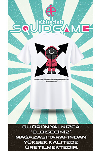 VİZYON İKRA SQUID GAME ASKER Prednja i zadnja strana Štampano Unisex majica K...