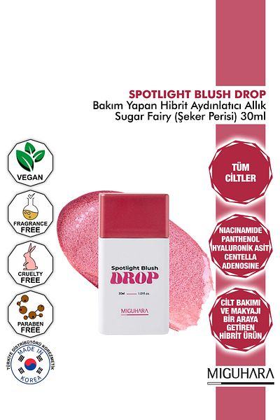 MİGUHARA Miguhara Caring Hybrid Blush - Spotlight Blush Drop Sugar Fairy - 30ml