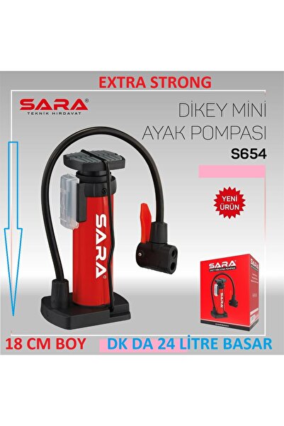 SARA MİNİ AYAK POMPASI  DAYANIKLI KALIN PİSTON HASSAS BAR PSI GÖSTERGE DAKİKA...