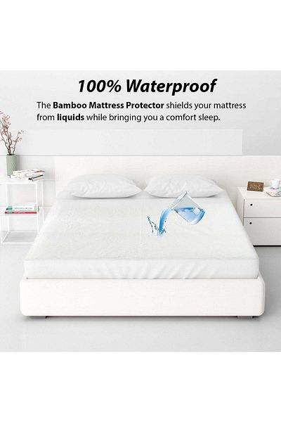 soufa dibaj Package|Mattress Protector+Set of 2PillowProtectors 75×50cm,made from 100% Waterproof Cotton-200x140