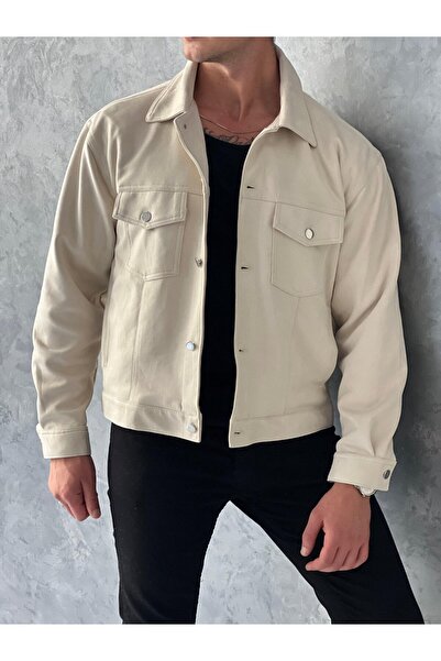 MODEFENDİ معطف Nubuck عالي الجودة مع تفاصيل زر