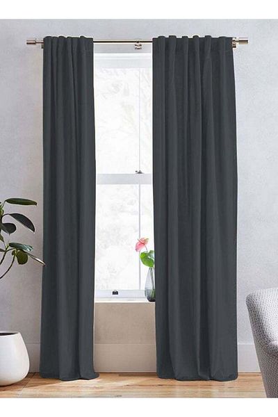 soufa dibaj Linen Curtain for Bedroom Dining Studio Office - Light Grey - 200×140 cm