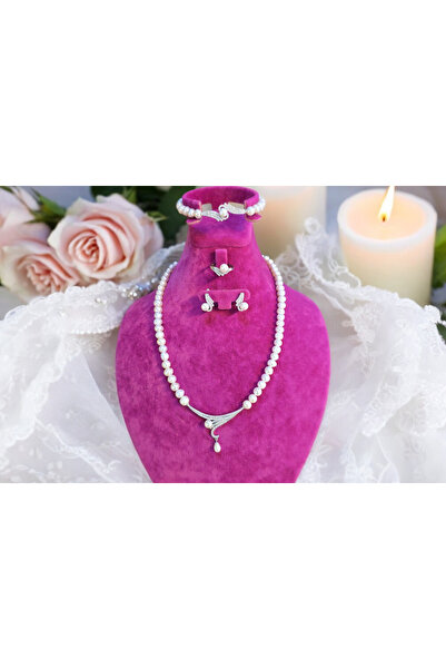 SERAY KUYUMCULUK GÜMÜŞ GERÇEK İNCİ GÜMÜŞ SET TAKIM