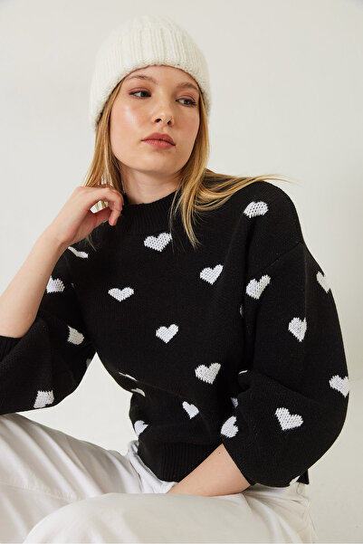 Bianco Lucci Pulover de damă cu modele de inimă 20246913