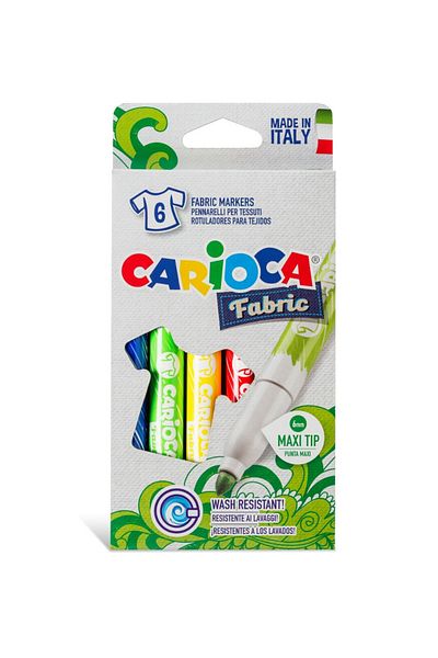 CARIOCA Bravo Super Washable Felt Tip Crayons Pack of 6