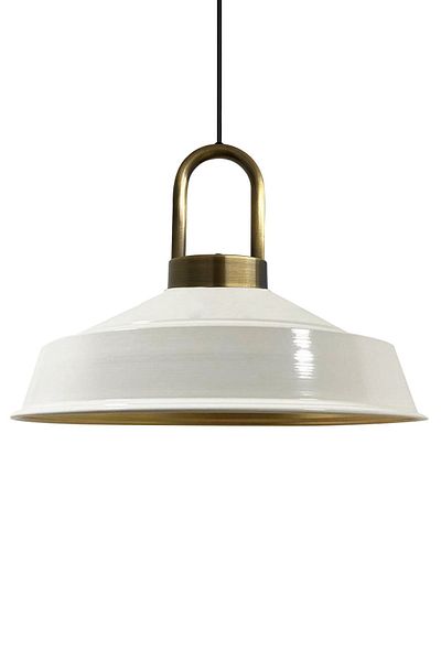 Bamyum Asletl-Lock Industrial Vintage Hängelampe  40 cm, Weiß Metall Pendelleuchte