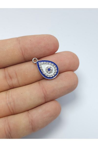 Yüksel Boncuk Drop Cut Evil Eye Bead Μοντέλο Μεταλλικό Επιμεταλλωμένο Υλικό Κοσμήματος Χόμπι (1 ΣΥΣΚΕΥΑΣΙΑ 5 ΤΕΜ.)