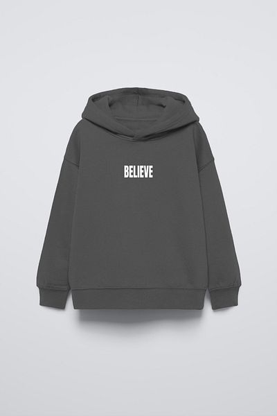 The Champ Clothing Детски суичър с качулка и щампа с футболен дизайн Believe