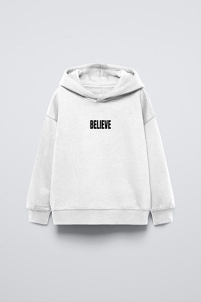 The Champ Clothing Hanorac pentru copii cu glugă cu imprimeu Believe Football Design