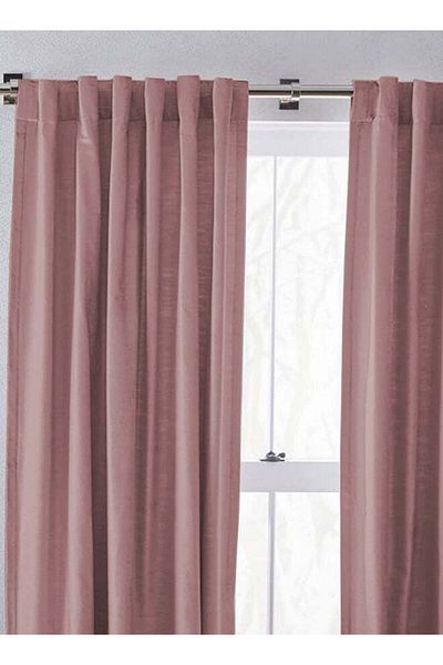 soufa dibaj Linen Curtain for Bedroom Dining Studio Office - Dark Pink - 200×140 cm
