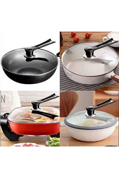 MAİN SHOP 1 Adet Isıya Dayanıklı Dikey Tasarım Tencere Tava Kapağı Tutma Kolu...